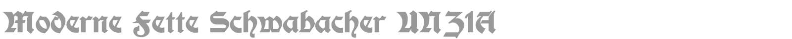 Moderne Fette Schwabacher UNZ1A font preview